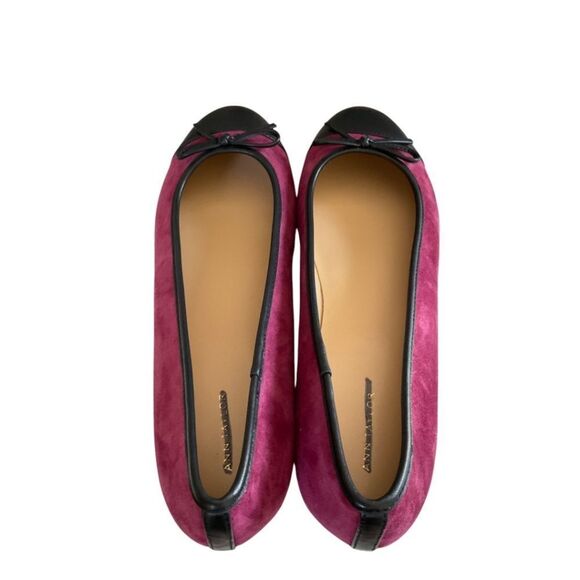 Ann Taylor Suede Cap Toe Ballet Flats NEW - Picture 6 of 8